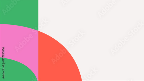 Colorful overlay vector minimalist geometric shapes design. Bright abstract posters for banner, brochure, corporate, website, report, resume, flyer, and presentation. Conference slide deck background.