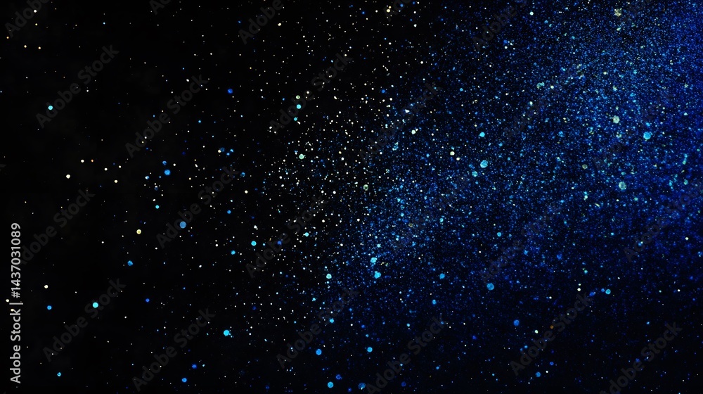 Obraz premium Abstract Blue Glitter Particles Background Texture