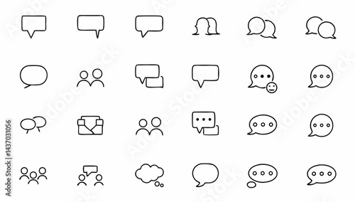 speech bubble line icon big set  talk  people  man (1).eps