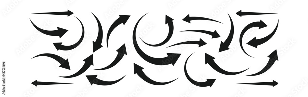 © Nexira - Arrow icon set, arrow icon vector . Black long up arrow icon vector . arrow pointing upward.