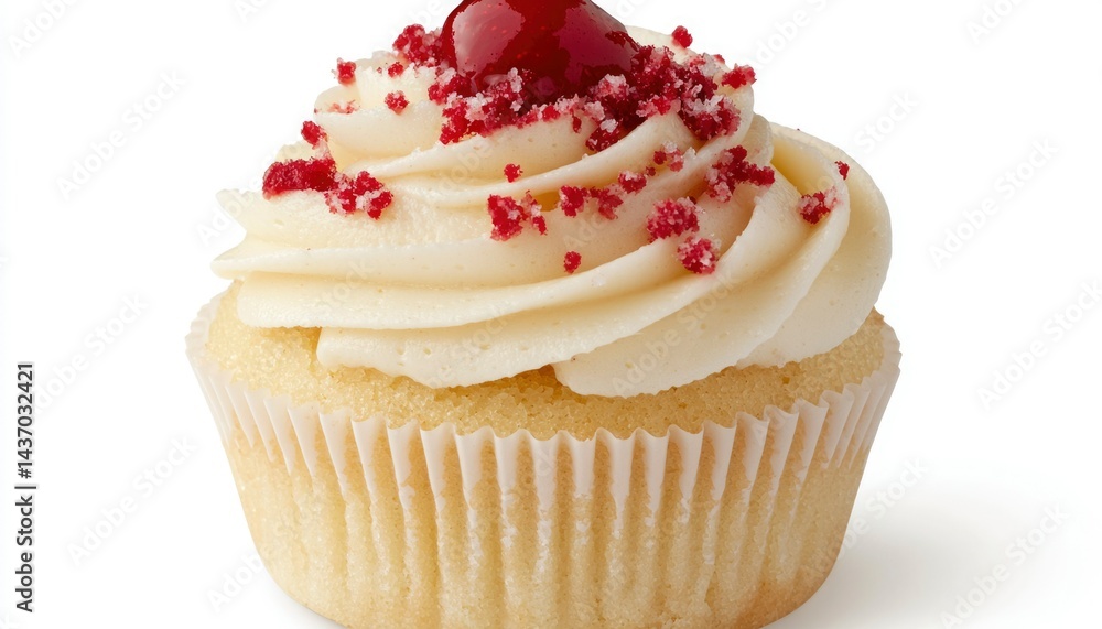 Delicious cupcake with frosting and berries Delicious cupcake with frosting and berries