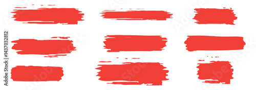 Wallpaper Mural Brush line set. Vector calligraphy paint strokes. Vintage Chinese brushstrokes collection. Straight long hand drawn stripes background. Abstract black ink grungy lines, borders, emphasis underlines Torontodigital.ca