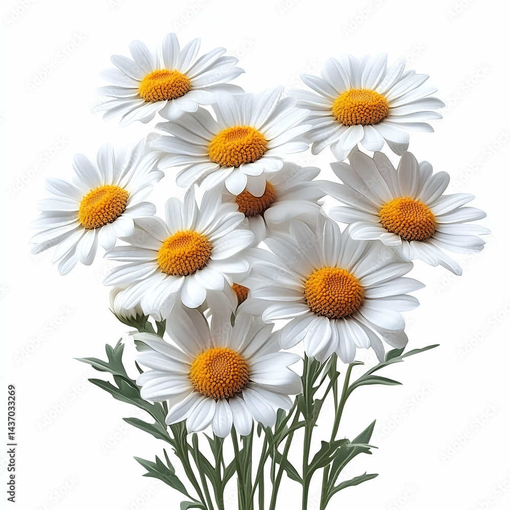 Fototapeta premium White daisies cluster image