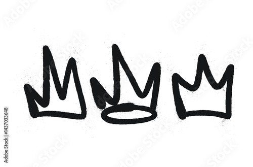 Graffiti Crown Doodle – Hand drawn Urban Street Art Icon