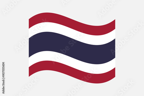 Free Download Flag of Thailand. Thailand wavy flag digital vector illustration. Fluttering flag. - GFXLoad