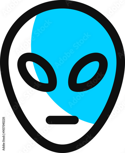 Alien Face Icon Illustration