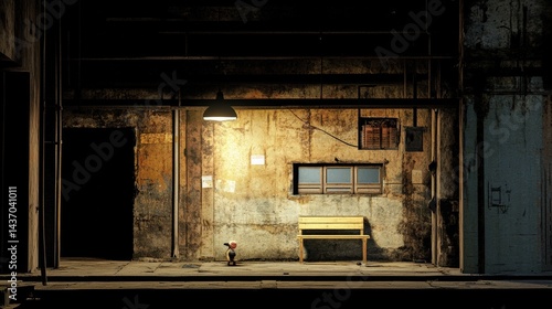 Wallpaper Mural Abandoned City Alley at Night on black background Torontodigital.ca