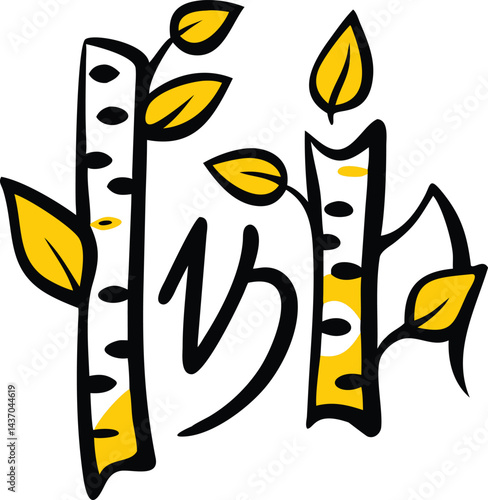 Popular Forest Trees and Nature Icons  birch, spruce, cedar, elm tree, beech tree, poplar, chestnut, sweetgum, aspen tree, sycamore