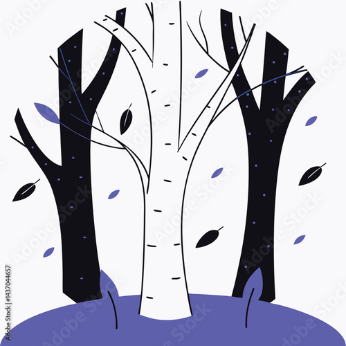 Popular Forest Trees and Nature Icons  birch, spruce, cedar, elm tree, beech tree, poplar, chestnut, sweetgum, aspen tree, sycamore