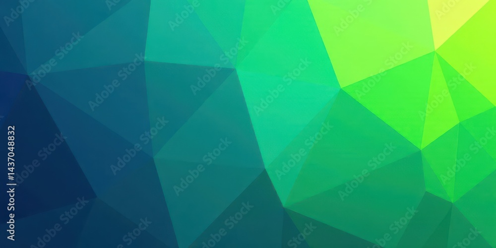 Abstract Geometric Low Poly Gradient Background of Teal and Lime Green Hues Abstract Geometric Low Poly Gradient Background of Teal and Lime Green Hues