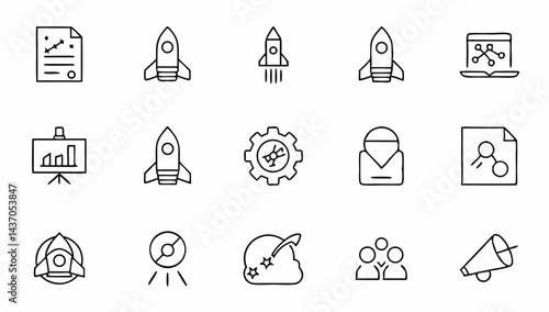 big set of startup related line icons  launch  roc (1).eps
