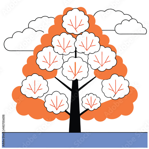Famous Healing and Fruit Trees  Logos, Icons, and Illustrations 