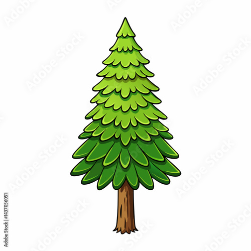 christmas tree isolated on white