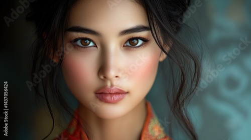 Wallpaper Mural Asian woman, close-up portrait Torontodigital.ca