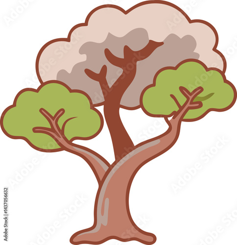 Famous Healing and Fruit Trees  Logos, Icons, and Illustrations 