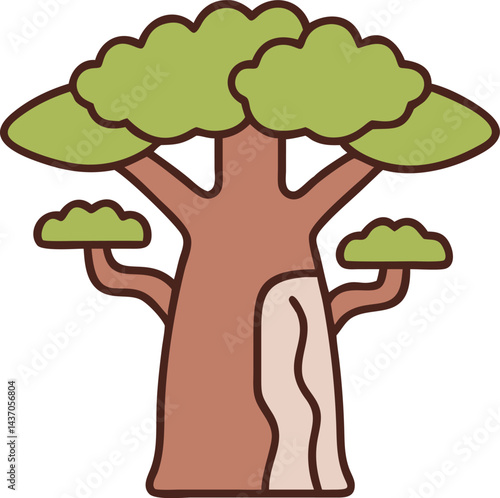 Famous Healing and Fruit Trees  Logos, Icons, and Illustrations 