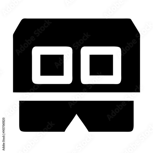 Vintage Stereoscope Viewer Vector Illustration - Retro 3D Viewer Line Art