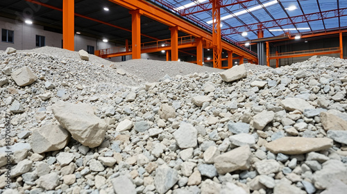 Quarry of nonmetallic building materials with industrial constructive technology