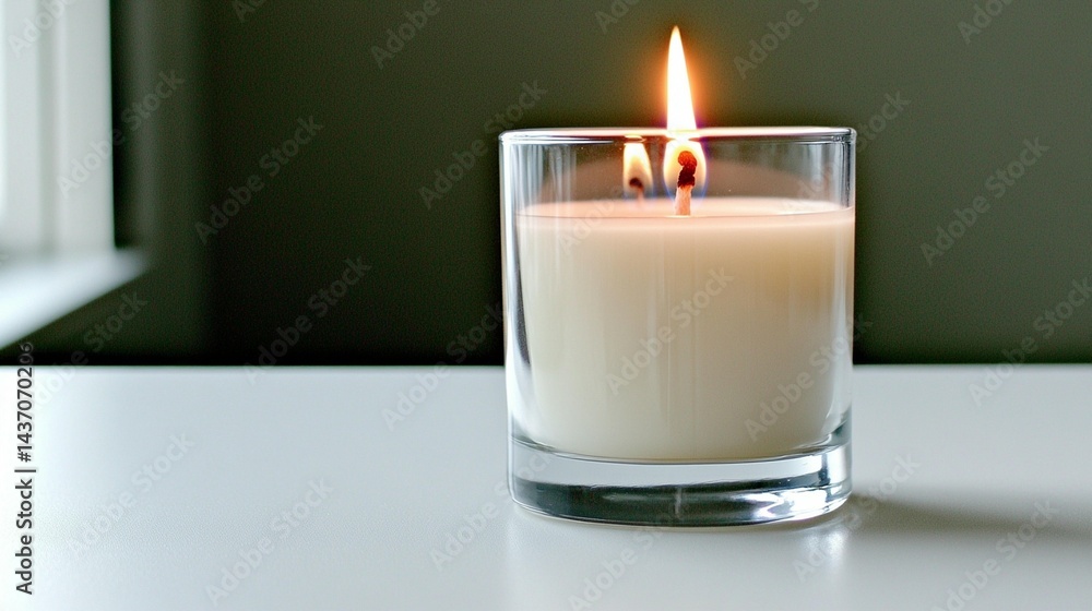 Serene candlelight relaxing atmosphere home decor image Serene candlelight relaxing atmosphere home decor image