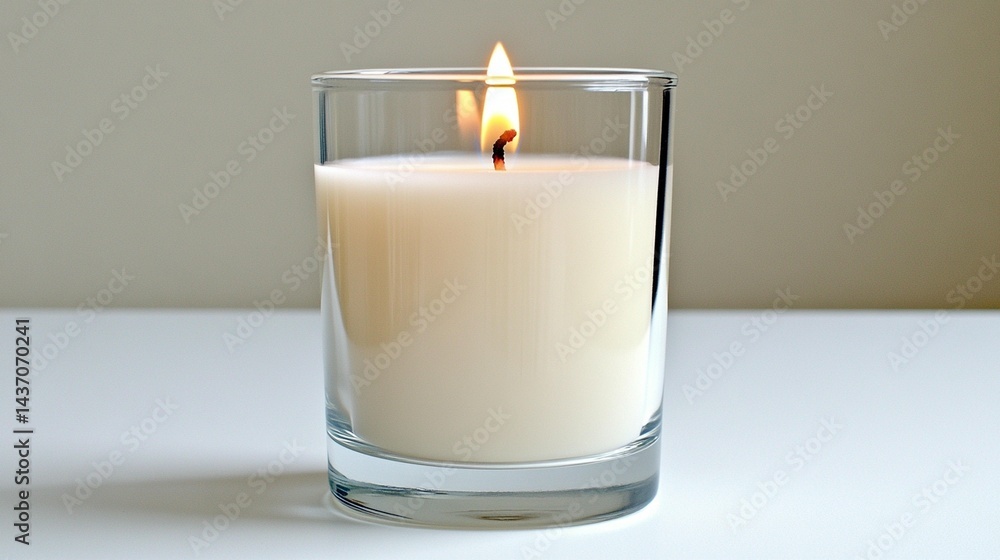 Serene candlelight relaxation soft glow in clear glass Serene candlelight relaxation soft glow in clear glass