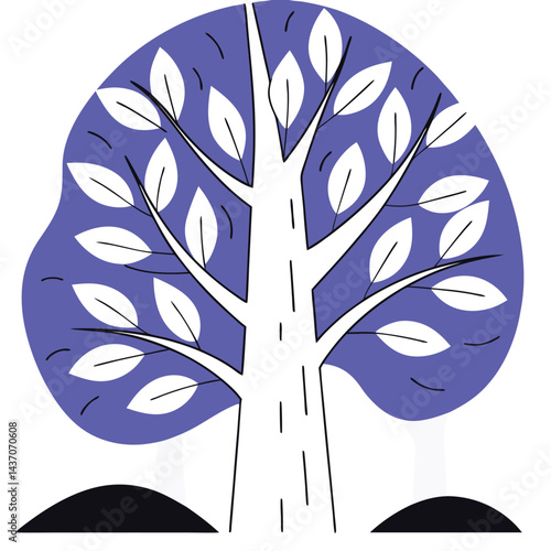 Ancient Sacred Trees and Famous Trees Icons for Stock Photos