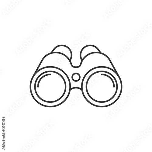 Binoculars line icon, outline vector sign, linear style pictogram isolated on white. Spy symbol, logo illustration. Editable stroke. Pixel perfect vector graphics