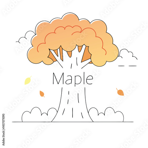 Ancient Sacred Trees and Famous Trees Icons for Stock Photos