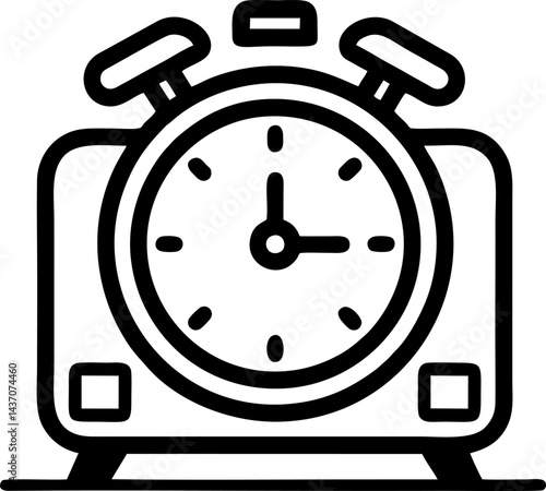 Whimsical clock ticking towards an appointment
