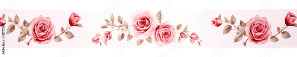 PNG Paper adhesive strip pattern rose flower. PNG Paper adhesive strip pattern rose flower.