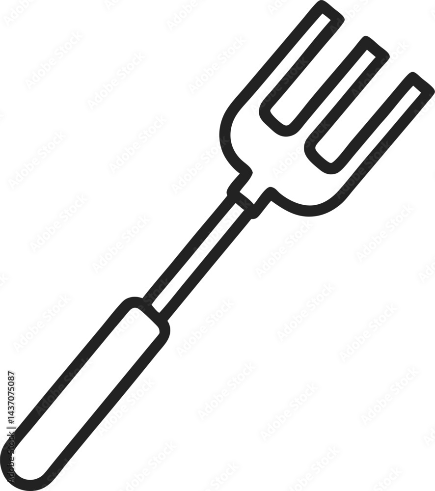 BBQ-fork tools vector illustration BBQ-fork tools vector illustration