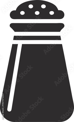 black and white illustration of a saltshaker