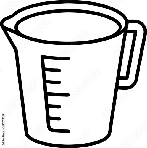 measuring cup icon vector