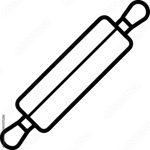 vector illustration of a rolling pin