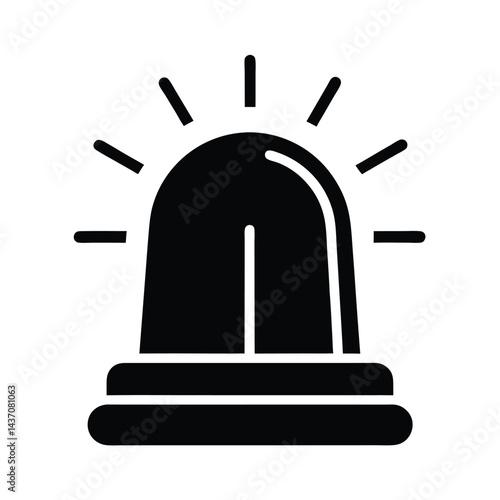 Outline Emergency Siren Icon Vector Illustration