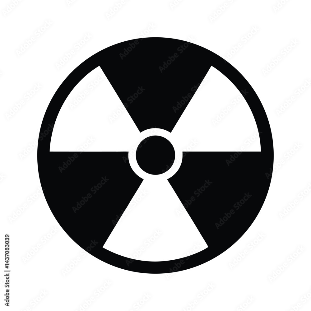Radiation Symbol Icon Vector Illustration Radiation Symbol Icon Vector Illustration
