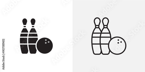 Bowling vectors icons pack for apps and Ui Ux desigs