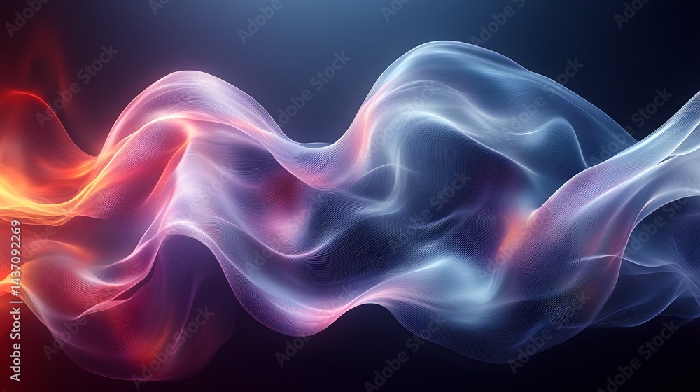 Fototapeta premium abstract background with a wave of colored smoke