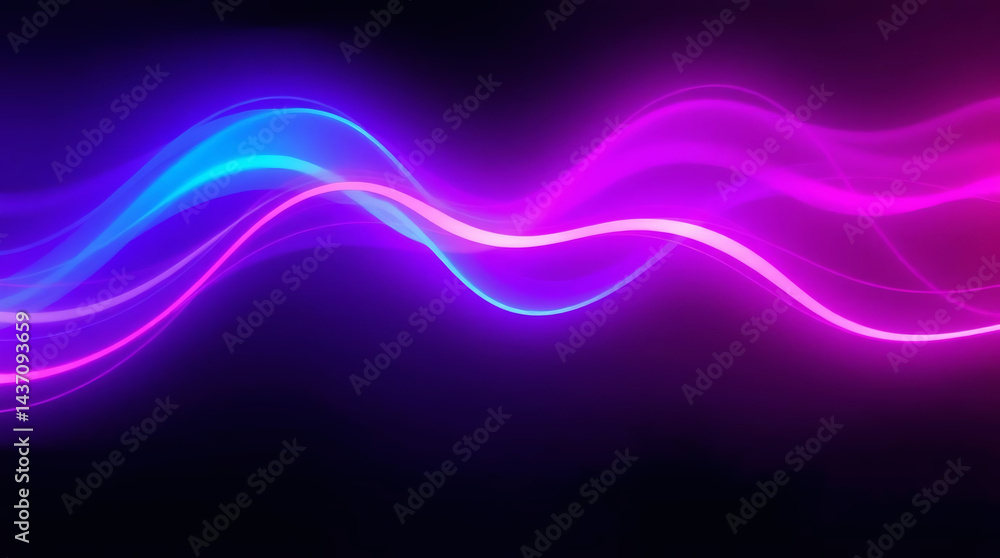 Fototapeta premium Neon Wave Abstract