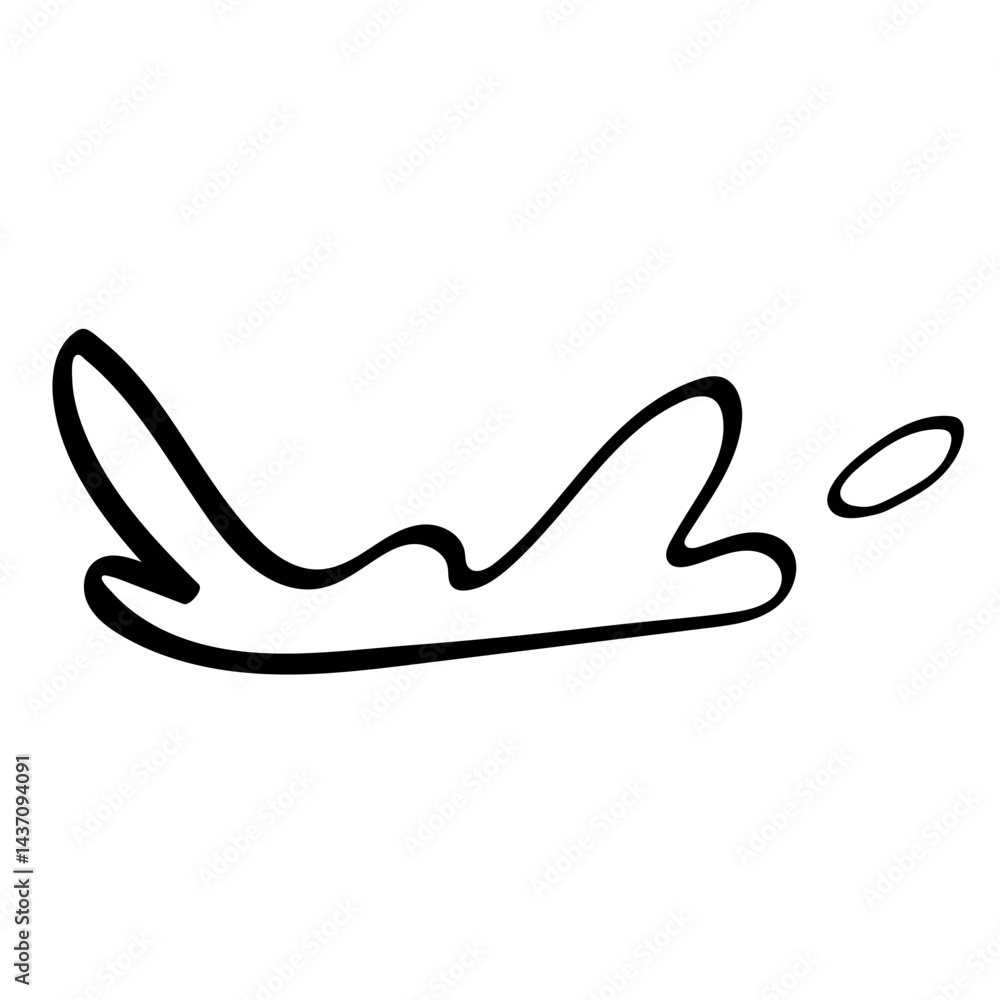 splash big curve doodle illustration splash big curve doodle illustration