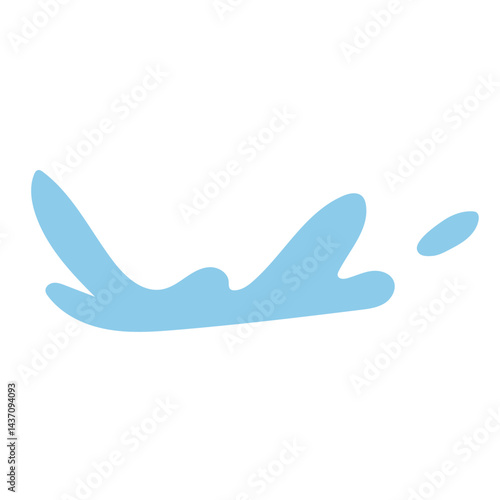 splash big curve doodle illustration