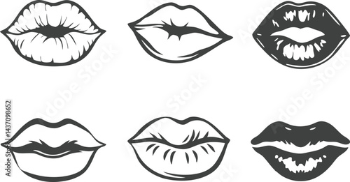 Assorted Lips Sketches