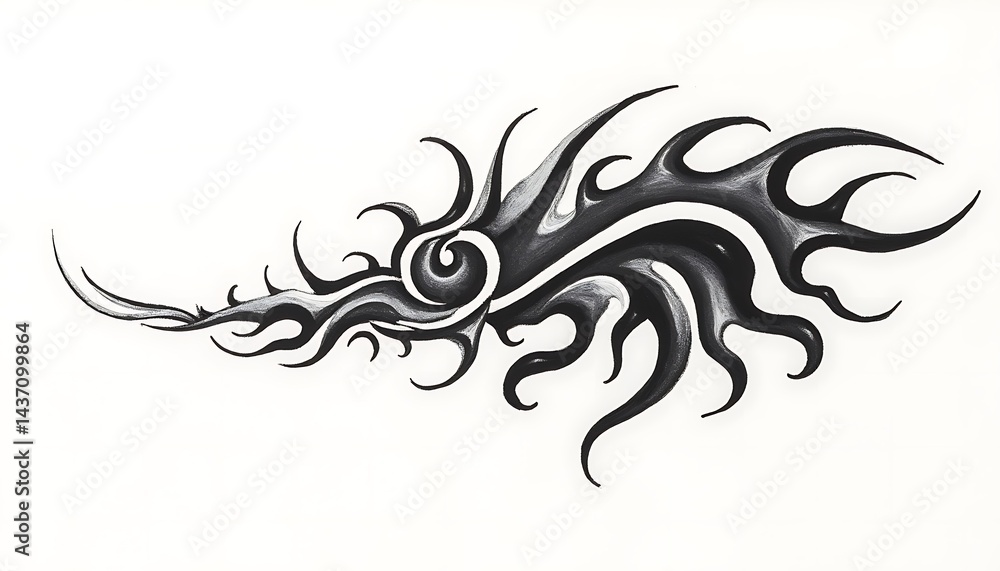Fototapeta premium tribal art tattoo simple style