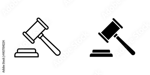 Auction flat simple vector icons illustration set.