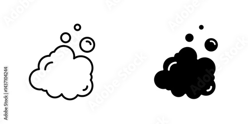 Foam flat simple vector icons illustration set.