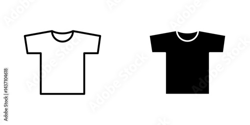 Shirt flat simple vector icons illustration set.