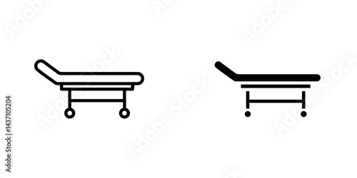 Stretcher flat simple vector icons illustration set.