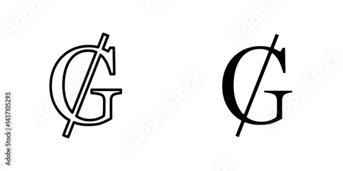 Fényképezés Guarani sign flat simple vector icons illustration set.