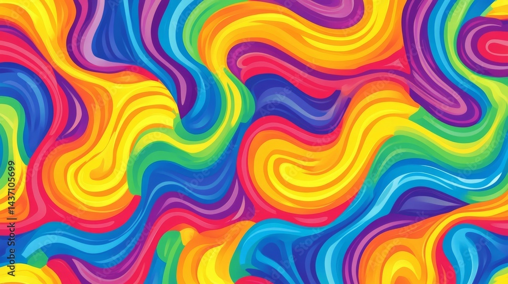 Abstract rainbow groovy wavy line background Abstract rainbow groovy wavy line background