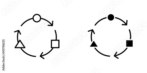 Adaptation flat simple vector icons illustration set.
