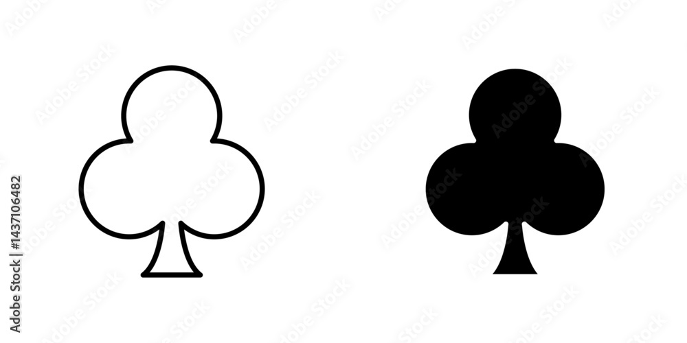 Card-club flat simple vector icons illustration set. Card-club flat simple vector icons illustration set.
